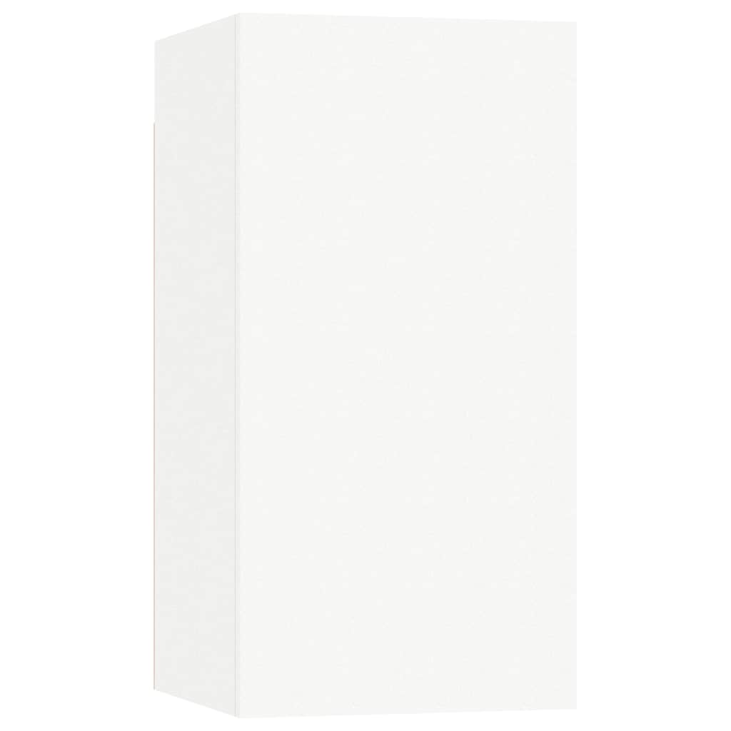 vidaXL Meuble TV, 8 pcs, Blanc, Bois d'ingénierie