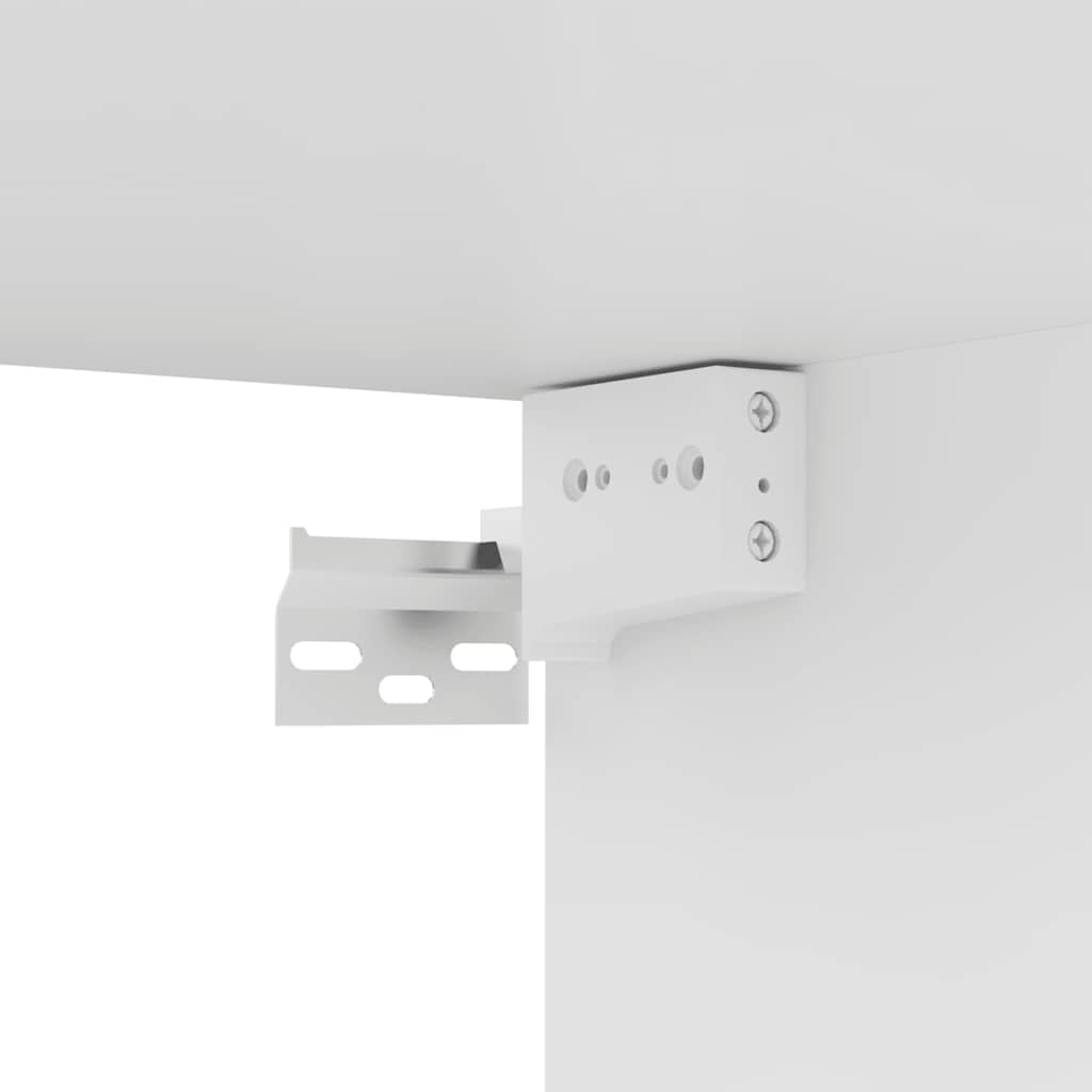 vidaXL Meuble TV, 8 pcs, Blanc, Bois d'ingénierie