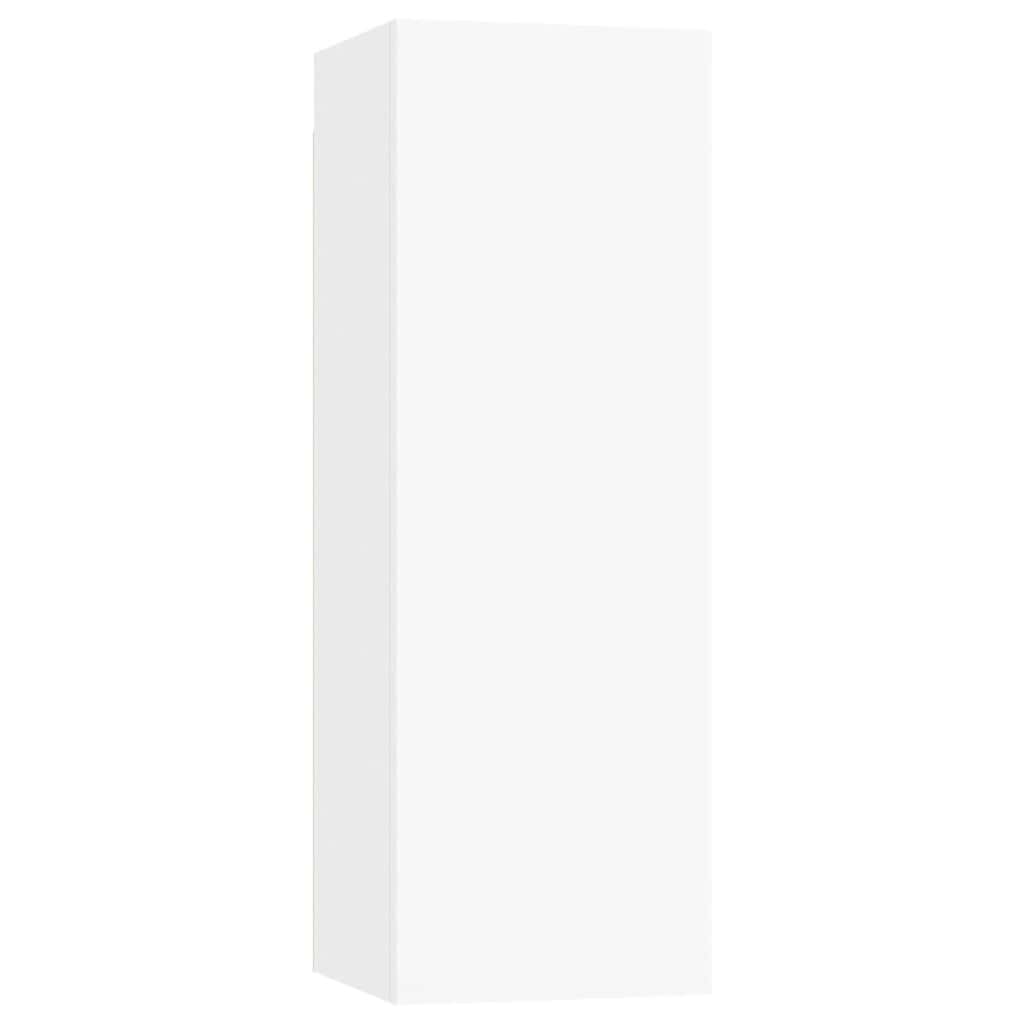 vidaXL Meuble TV, 8 pcs, Blanc, Bois d'ingénierie