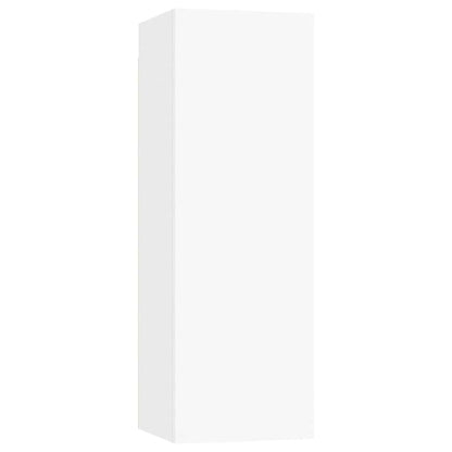 vidaXL Meuble TV, 8 pcs, Blanc, Bois d'ingénierie