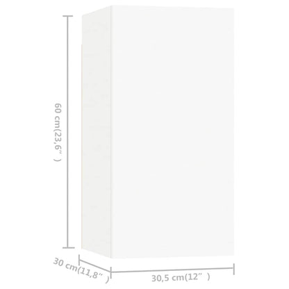 vidaXL Ensemble de 7 meubles TV blanc en bois d'ingénierie