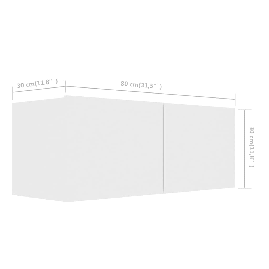 vidaXL Ensemble de 7 meubles TV blanc en bois d'ingénierie