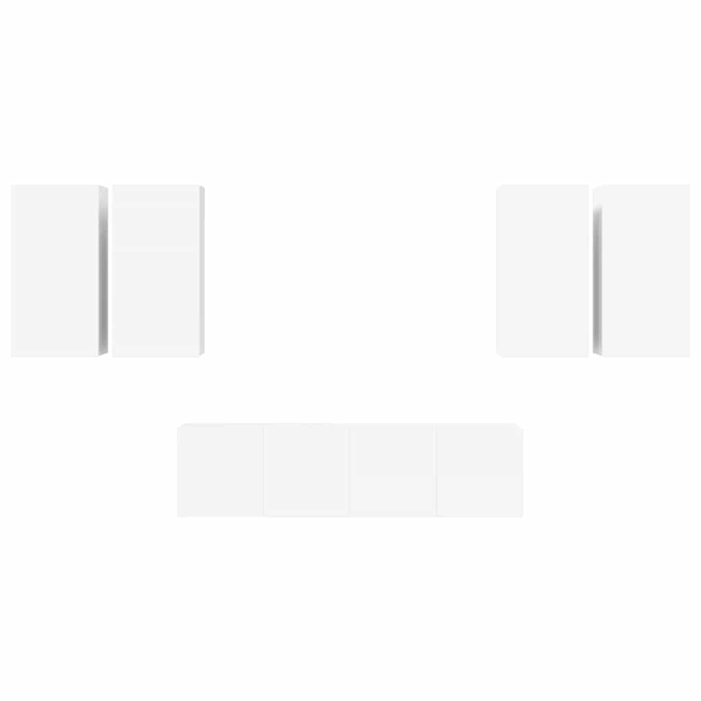 vidaXL Ensemble de meubles TV 6 pcs Blanc Bois d'ingénierie
