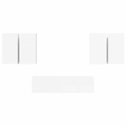vidaXL Ensemble de meubles TV 6 pcs Blanc Bois d'ingénierie