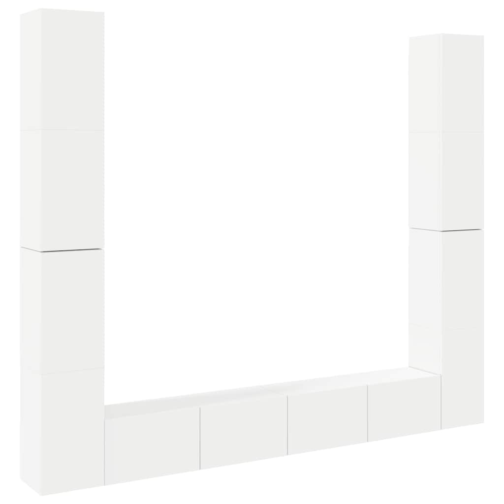 vidaXL Ensemble de meubles TV 6 pcs Blanc Bois d'ingénierie