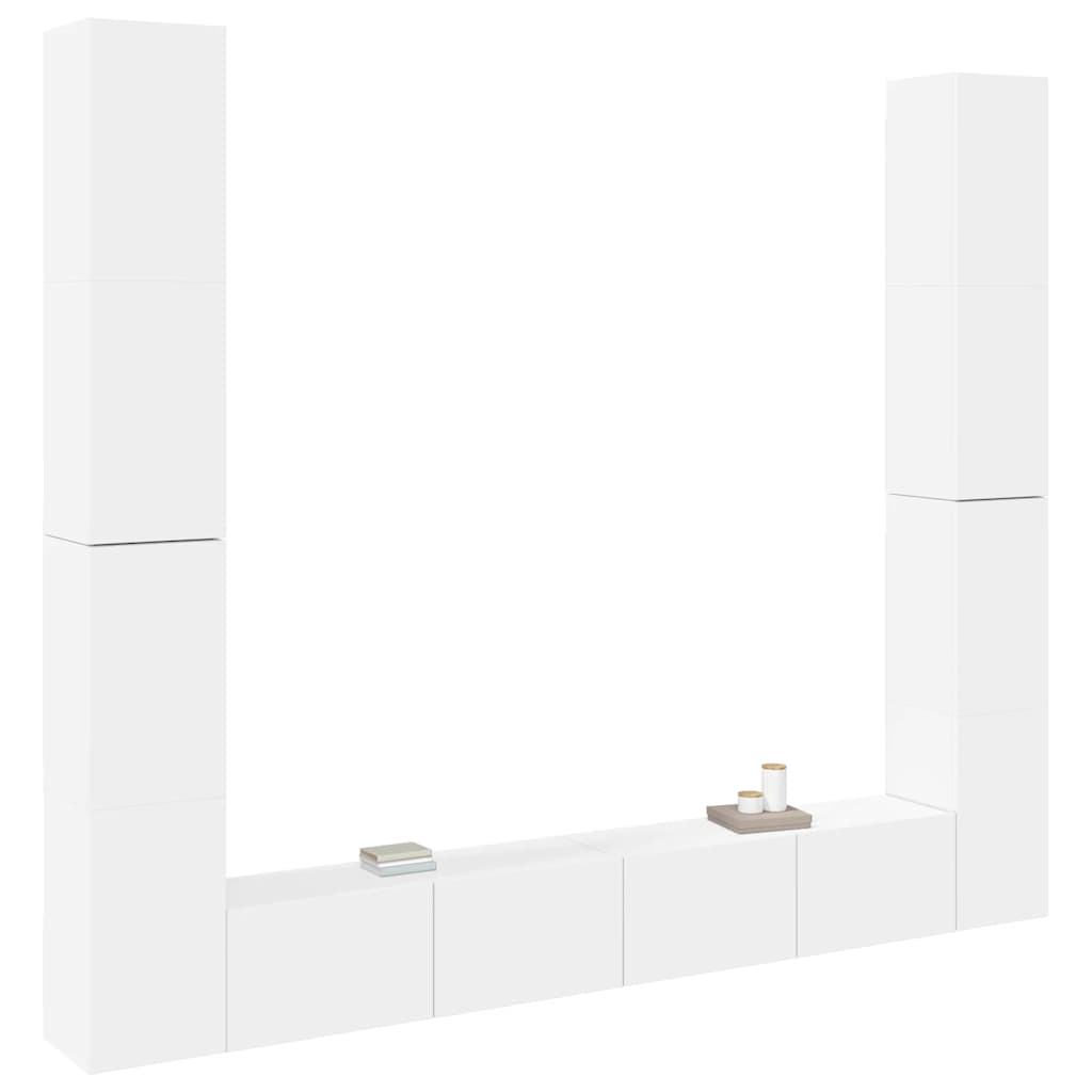 vidaXL Ensemble de meubles TV 6 pcs Blanc Bois d'ingénierie