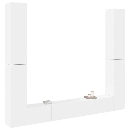 vidaXL Ensemble de meubles TV 6 pcs Blanc Bois d'ingénierie