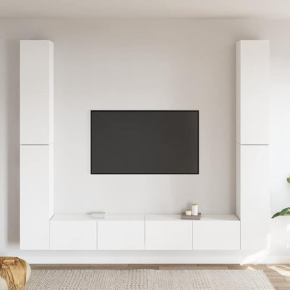 vidaXL Ensemble de meubles TV 6 pcs Blanc Bois d'ingénierie