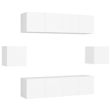vidaXL Ensemble de 6 meubles TV blanc en bois d'ingénierie