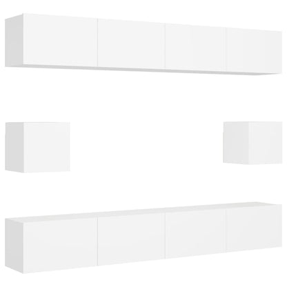 vidaXL Ensemble de 6 meubles TV blanc en bois d'ingénierie