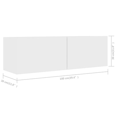 vidaXL Ensemble de 6 meubles TV blanc en bois d'ingénierie