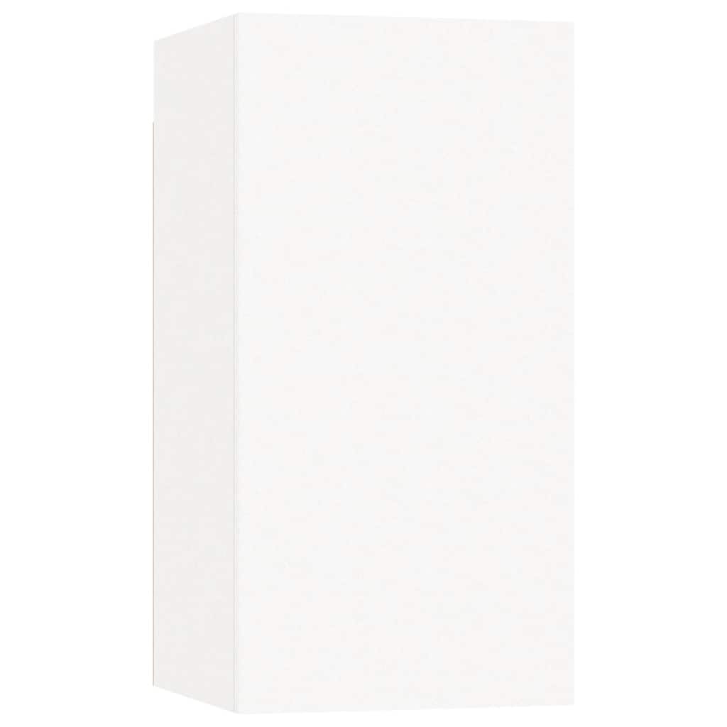 vidaXL Ensemble de 4 meubles TV Blanc Bois d'ingénierie
