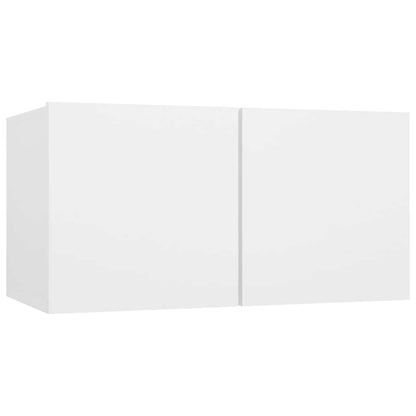 vidaXL Ensemble de 4 meubles TV Blanc Bois d'ingénierie