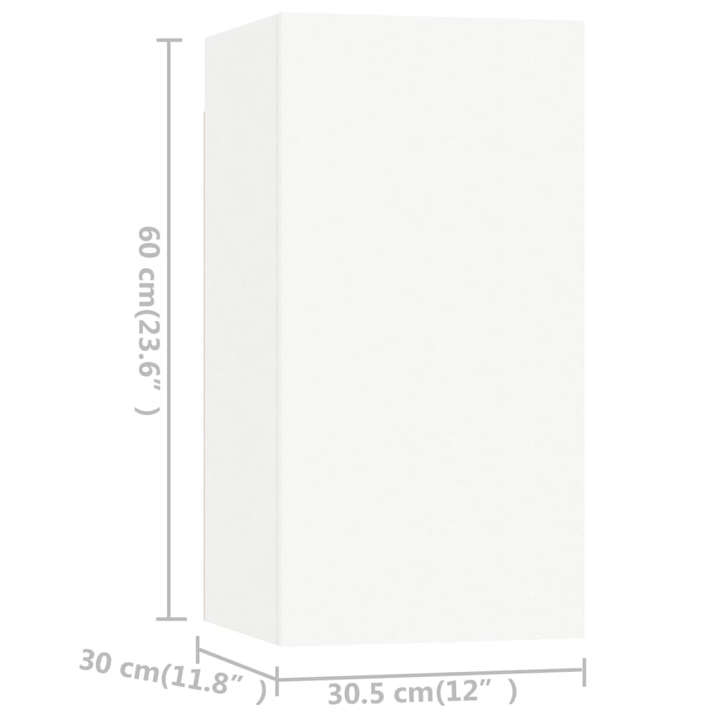vidaXL Ensemble de 4 meubles TV Blanc Bois d'ingénierie