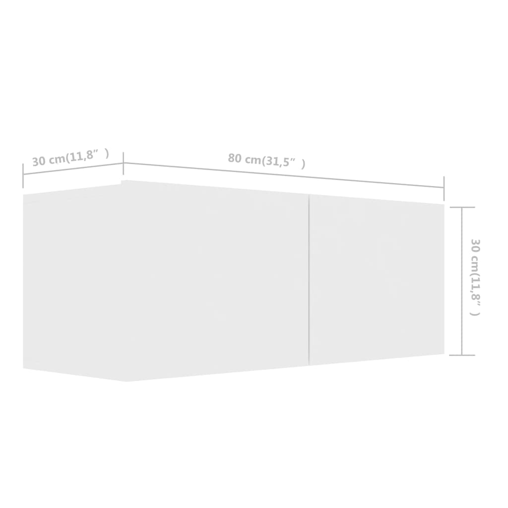 vidaXL Ensemble de 4 meubles TV Blanc Bois d'ingénierie
