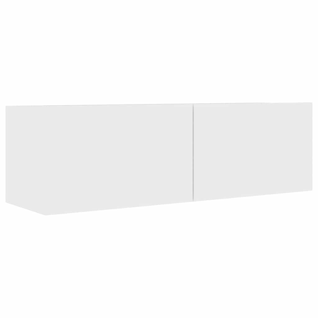 vidaXL Meuble TV, 8 pcs, Blanc, Bois d'ingénierie
