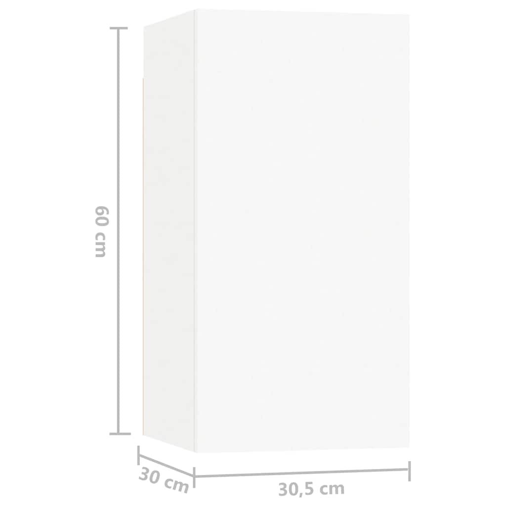 Ensemble de 5 meubles TV vidaXL blanc en bois d'ingénierie