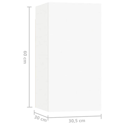 Ensemble de 5 meubles TV vidaXL blanc en bois d'ingénierie
