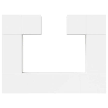 vidaXL Meuble TV 6 pièces blanc en bois d'ingénierie