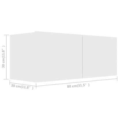 vidaXL Meuble TV, 2 pcs, blanc, bois d'ingénierie