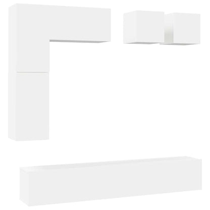 vidaXL Meuble TV 8 pcs blanc bois d'ingénierie