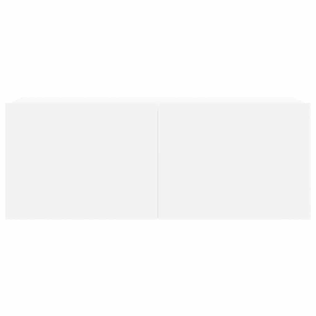 vidaXL Meuble TV, 8 pcs, Blanc, Bois d'ingénierie