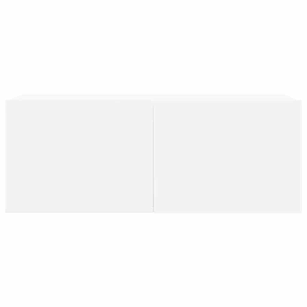 vidaXL Meuble TV, 8 pcs, Blanc, Bois d'ingénierie