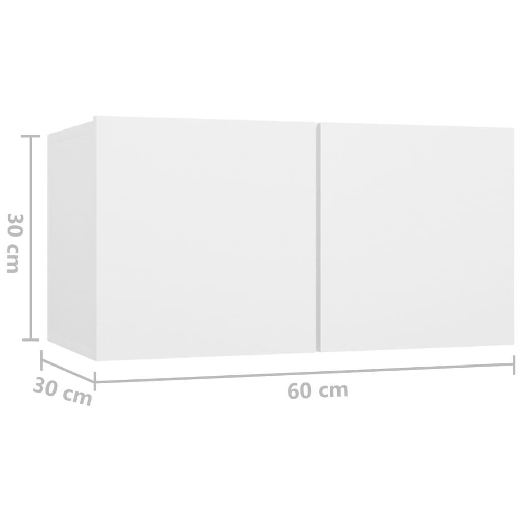 vidaXL Ensemble de 7 meubles TV blanc en bois d'ingénierie