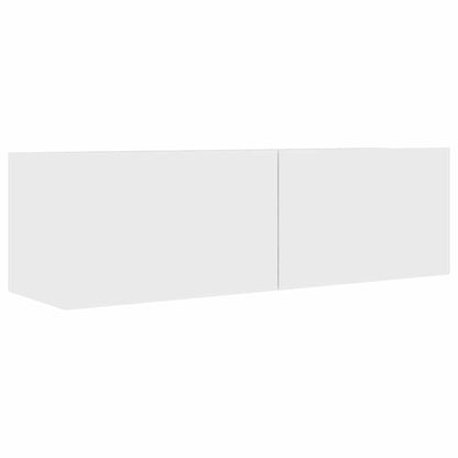 vidaXL Meuble TV avec 7 éléments Bois d'ingénierie Blanc