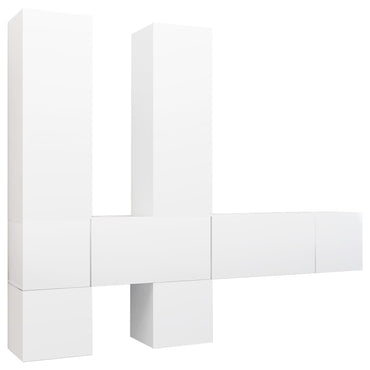 vidaXL Ensemble de 7 meubles TV blanc en bois d'ingénierie