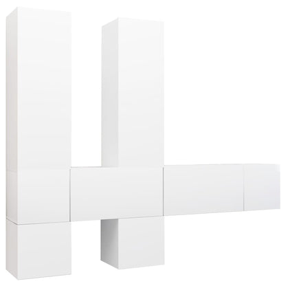 vidaXL Ensemble de 7 meubles TV blanc en bois d'ingénierie