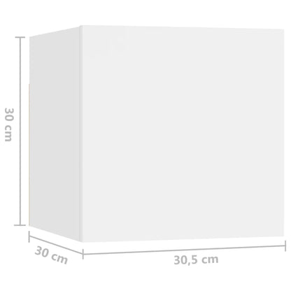 vidaXL Ensemble de 7 meubles TV blanc en bois d'ingénierie