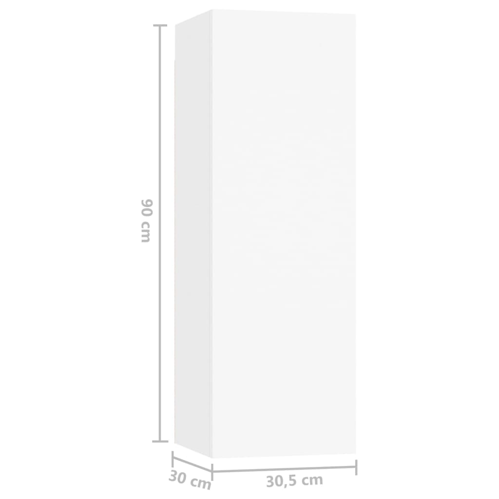 vidaXL Ensemble de 7 meubles TV blanc en bois d'ingénierie