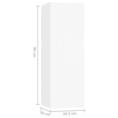 vidaXL Ensemble de 7 meubles TV blanc en bois d'ingénierie