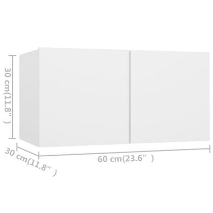 vidaXL Ensemble de meubles TV 6 pcs Blanc Bois d'ingénierie