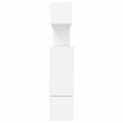 vidaXL Meuble TV, 8 pcs, Blanc, Bois d'ingénierie