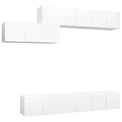 vidaXL Ensemble de 7 meubles TV blanc en bois d'ingénierie