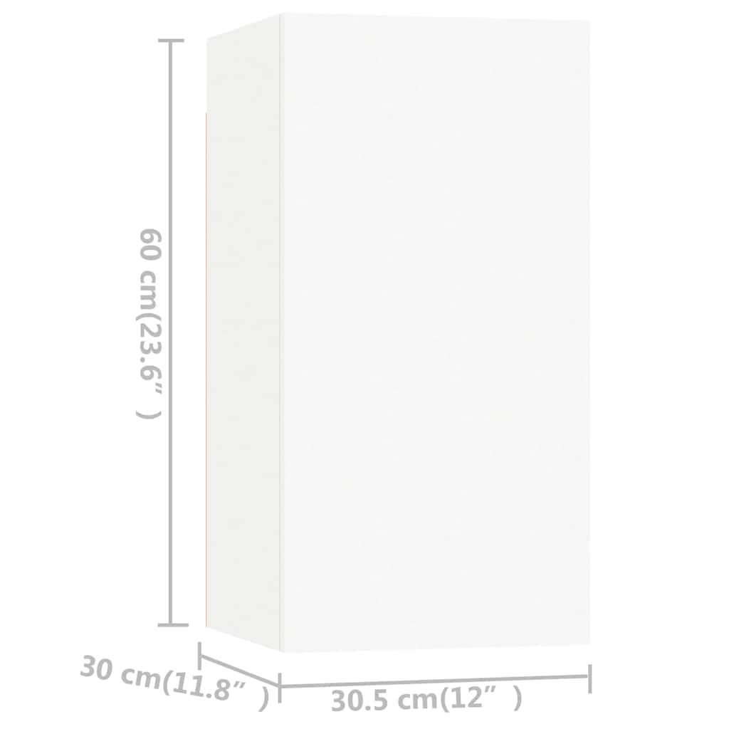 vidaXL Ensemble de 7 meubles TV blanc en bois d'ingénierie