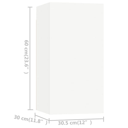 vidaXL Meuble TV 6 pièces blanc en bois d'ingénierie