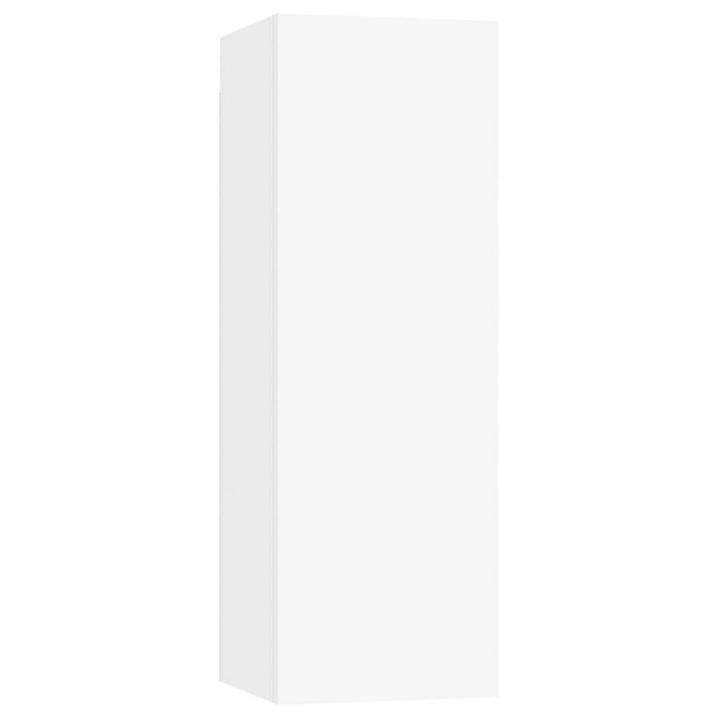 vidaXL Ensemble de 4 meubles TV Blanc Bois d'ingénierie