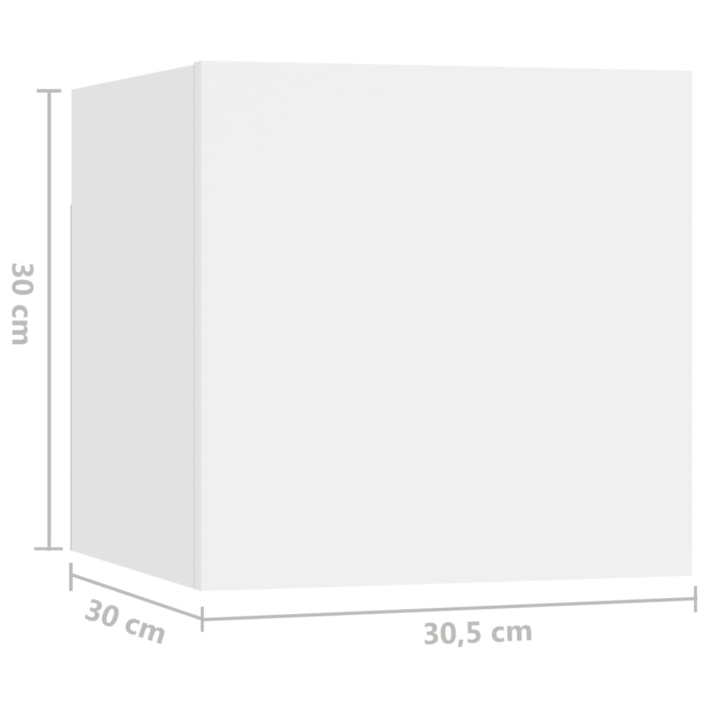 vidaXL Ensemble de 4 meubles TV Blanc Bois d'ingénierie
