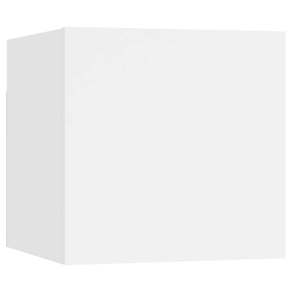 vidaXL Meuble TV 10 pièces Blanc Bois d'ingénierie
