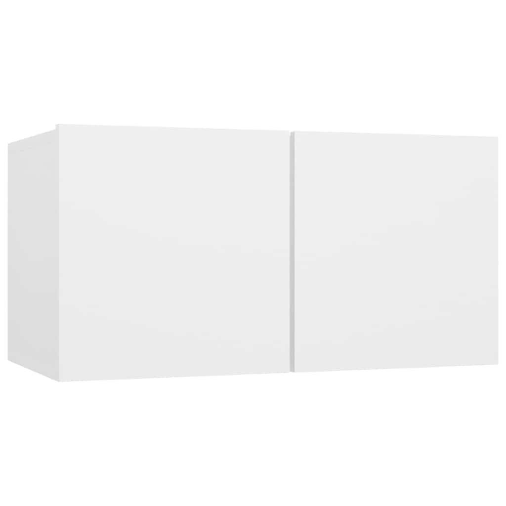 vidaXL Meuble TV 10 pièces Blanc Bois d'ingénierie