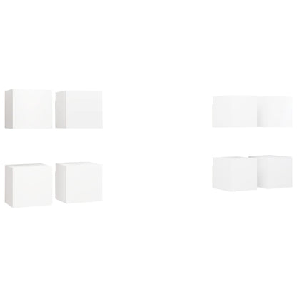vidaXL Meubles TV muraux 8 pcs Blanc 30,5x30x30 cm