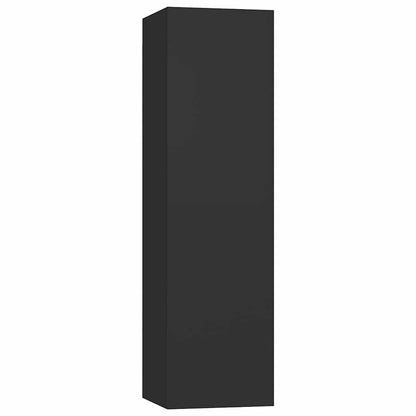 vidaXL Meuble TV 3 pcs Noir Bois d'ingénierie