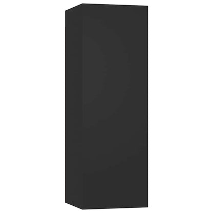 vidaXL Meuble TV 8 pcs Noir Aggloméré