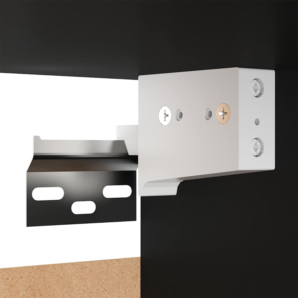 vidaXL Meuble TV 8 pcs Noir Aggloméré