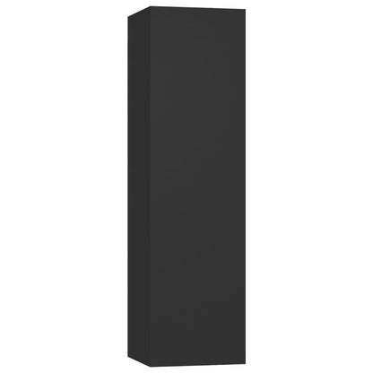 vidaXL Meuble TV, 4 pcs, Noir, Aggloméré