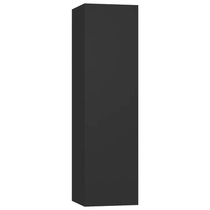 vidaXL Meuble TV, 4 pcs, Noir, Aggloméré