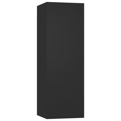 vidaXL Meuble TV, 4 pcs, Noir, Aggloméré